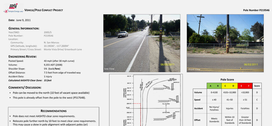 SDG&E Vehicle-Pole Conflict Project