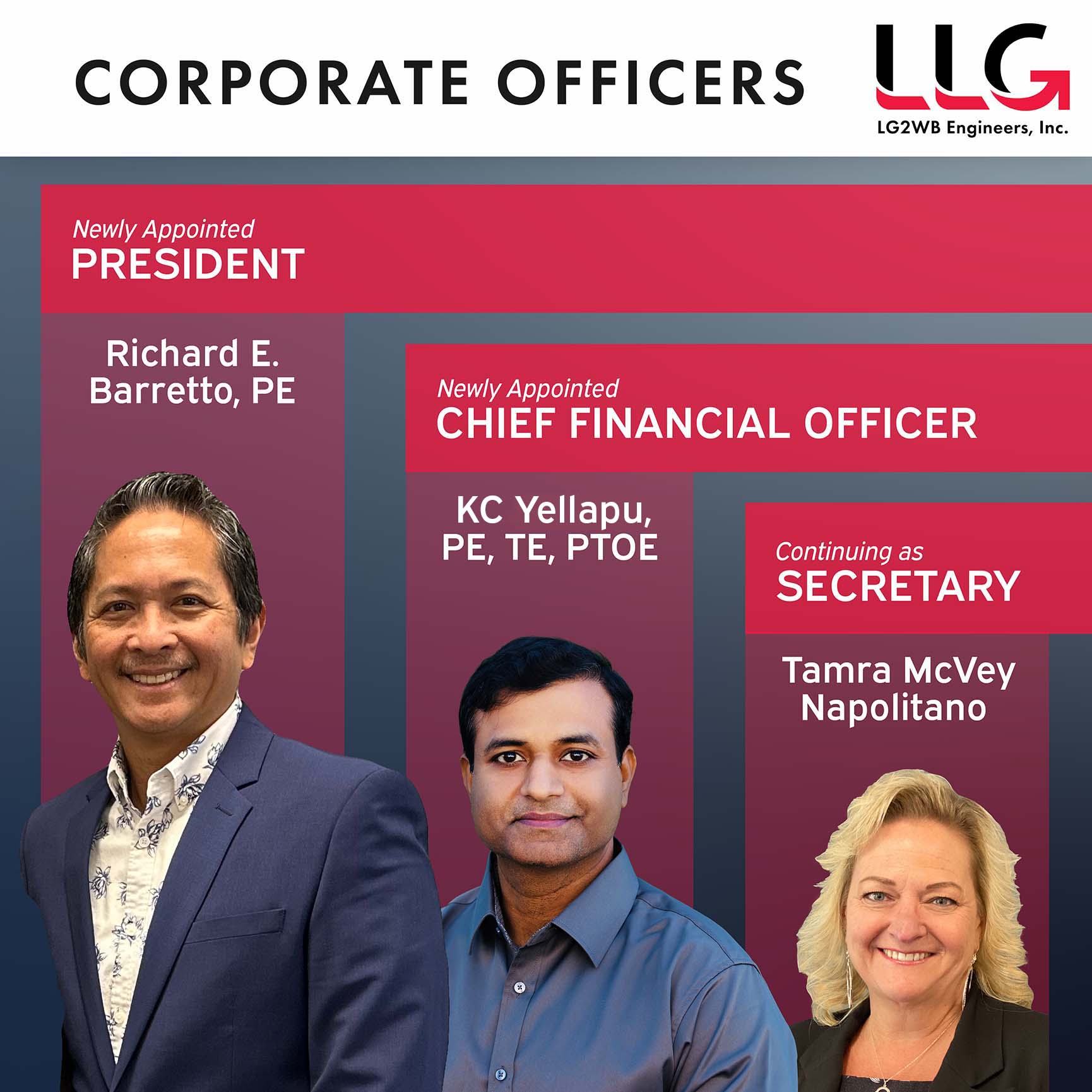 New LLG Corporate Officers