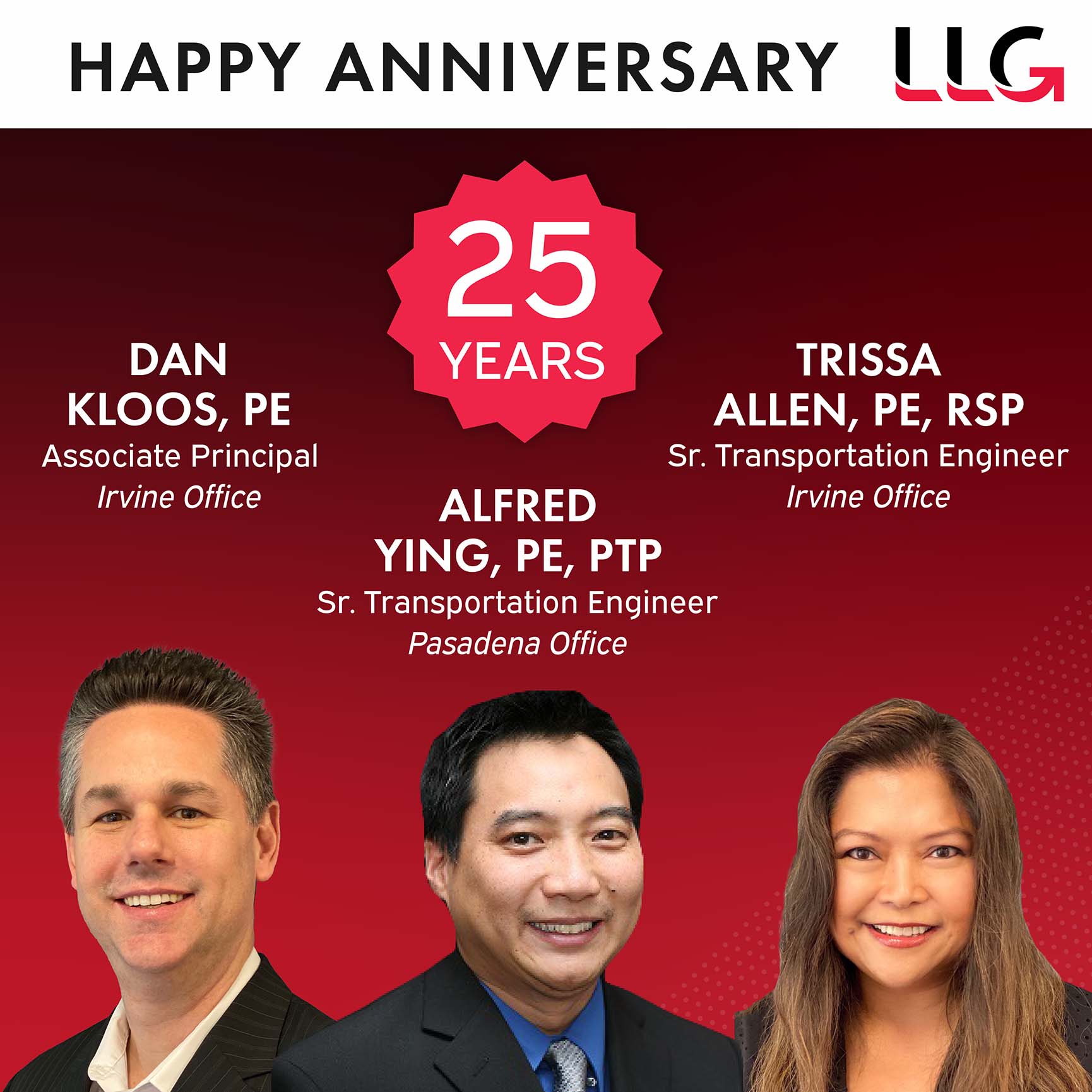 Happy LLG Milestone Anniversary - 25 Years