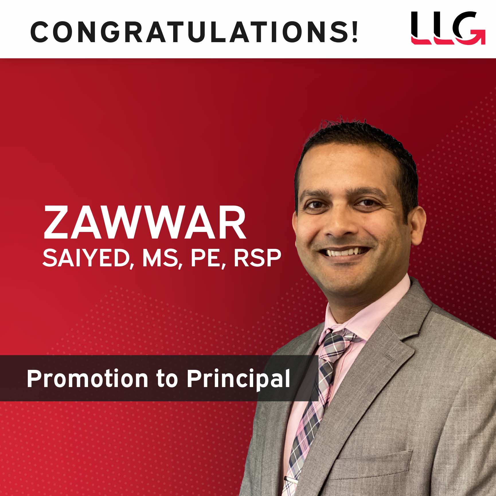 Zawwar Saiyed - Promotion to Principal